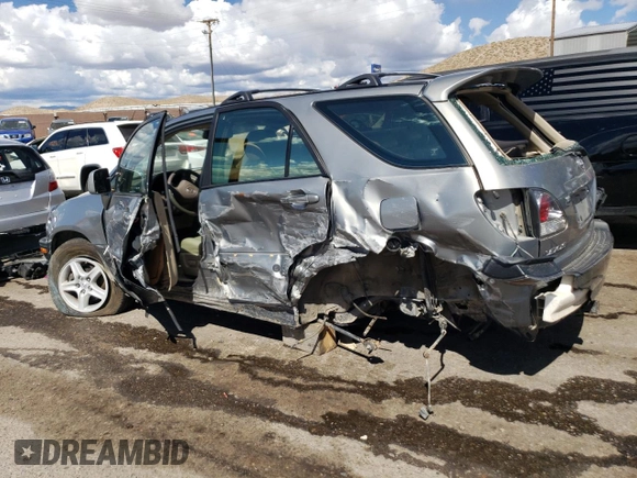2001 Lexus RX 300 with VIN JTJHF10U610176298, listed as a Copart auction lot 50061124 with 0 mi miles and Salvage Title. Bid and sale history available at carsss.com. Image 2.