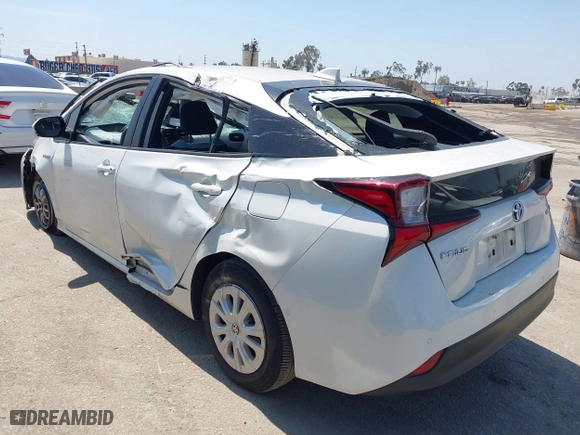 2020 Toyota Prius L Eco with VIN JTDKARFU3L3107048, listed as a IAAI auction lot 41973416 with 41,773 mi miles. Bid and sale history available at carsss.com. Image 3.