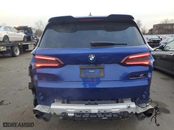 2020 BMW X5 M Competition with VIN 5YMJU0C07L9C91966, listed as a Copart auction lot 41612985 with NaN miles and Salvage Title. Bid and sale history available at carsss.com. Image 6.
