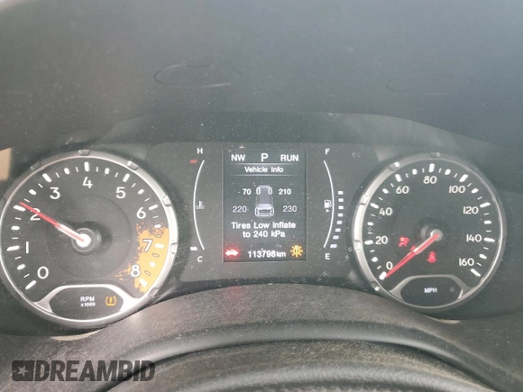 2018 Jeep Renegade Latitude with VIN ZACCJBBB4JPH73537, listed as a Copart auction lot 45895195 with 70,710 mi miles and Salvage title. Bid and sale history available at DreamBid. Image 9.