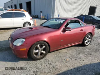 2002 Mercedes-Benz SLK-Class 3.2L with VIN WDBKK65F52F245314, listed as a Copart auction lot 42694015 with 114,998 mi miles and Salvage Title. Bid and sale history available at carsss.com. Image 1.
