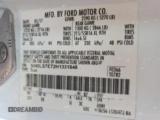 2017 Ford Transit Connect XL z VIN NM0LS7E72H1331848, wystawiony jako Copart lot #57677045 z przebiegiem 134 944 mil mil oraz Czysty tytuł • Clean title. Historia ofert i sprzedaży dostępna na DreamBid. Obrazek 14.