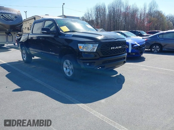 2022 Ram 1500 Big Horn with VIN 1C6SRFFT9NN428671, listed as a IAAI auction lot 41780427 with 63,781 mi miles. Bid and sale history available at carsss.com. Image 1.