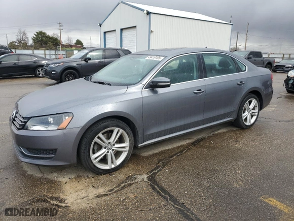 2014 Volkswagen Passat TDI SE w/Sunroof with VIN 1VWBN7A34EC114078, listed as a Copart auction lot 49419105 with 107,262 mi miles and Salvage Title. Bid and sale history available at carsss.com. Image 1.