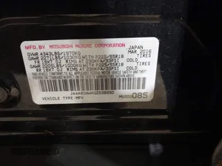 2016 Mitsubishi Outlander Sport 2.4 ES with VIN JA4AR3AWXGZ038950, listed as a IAAI auction lot 41339598 with 127,595 mi miles. Bid and sale history available at carsss.com. Image 9.