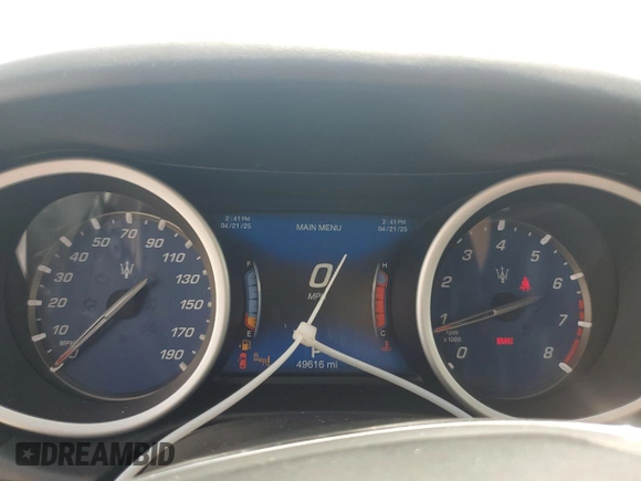 2018 Maserati Ghibli with VIN ZAM57XSL8J1268626, listed as a Copart auction lot 53463005 with 49,616 mi miles and Salvage Title. Bid and sale history available at carsss.com. Image 9.