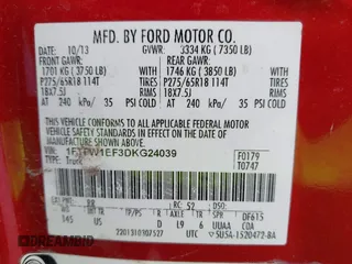 2013 Ford F-150 XL with VIN 1FTFW1EF3DKG24039, listed as a IAAI auction lot 42118841 with 142,370 mi miles and . Bid and sale history available at carsss.com. Image 9.