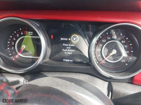 2020 Jeep Gladiator Rubicon with VIN 1C6JJTBG0LL164890, listed as a IAAI auction lot 41795545 with 77,860 mi miles. Bid and sale history available at carsss.com. Image 7.