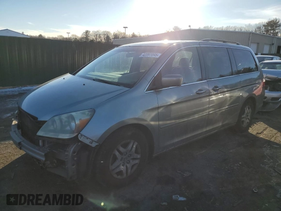2007 Honda Odyssey EX with VIN 5FNRL38477B032284, listed as a Copart auction lot 42207095 with 190,362 mi miles and Salvage Title. Bid and sale history available at carsss.com. Image 1.