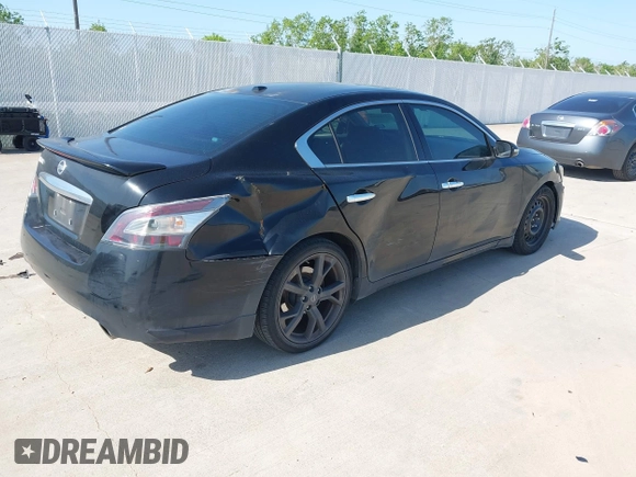 2014 Nissan Maxima S with VIN 1N4AA5AP7EC466451, listed as a IAAI auction lot 42024569 with 162,727 mi miles and . Bid and sale history available at DreamBid. Image 4.
