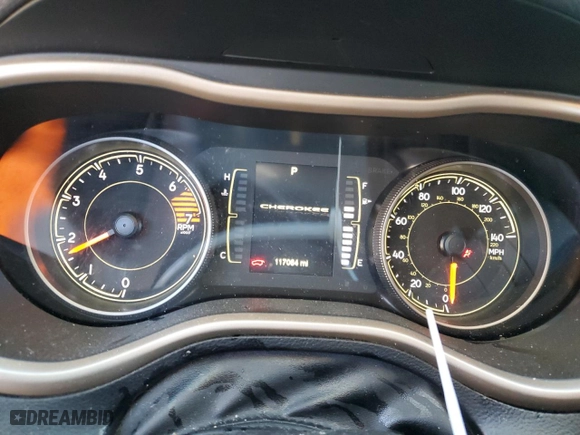 2017 Jeep Cherokee Latitude with VIN 1C4PJLCB0HD232192, listed as a Copart auction lot 47110155 with 117,064 mi miles and Salvage Title. Bid and sale history available at carsss.com. Image 9.