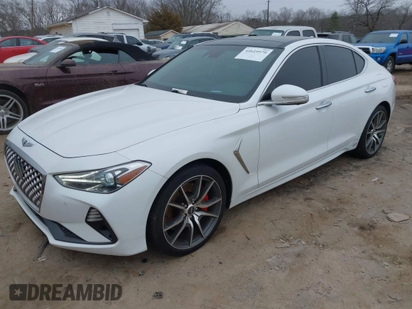 2020 Genesis G70 3.3T with VIN KMTG34LEXLU060919, listed as a IAAI auction lot 41619579 with 69,859 mi miles. Bid and sale history available at carsss.com. Image 23.