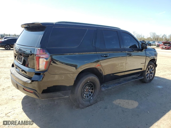2023 Chevrolet Tahoe Z71 with VIN 1GNSKPKDXPR401631, listed as a Copart auction lot 47016145 with 14,155 mi miles and Clean Title. Bid and sale history available at carsss.com. Image 3.