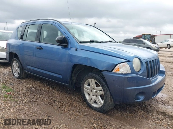 2007 Jeep Compass Sport with VIN 1J8FT47W57D215243, listed as a IAAI auction lot 41925203 with 255,193 mi miles. Bid and sale history available at carsss.com. Image 1.