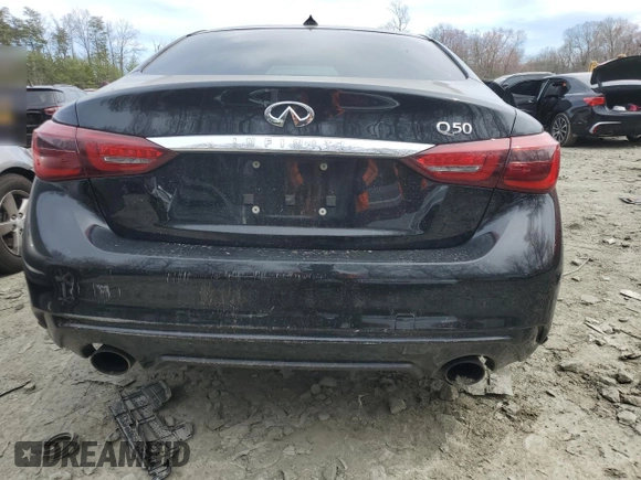 2018 Infiniti Q50 Luxe z VIN JN1EV7AP8JM360979, wystawiony jako Copart lot #49879575 z przebiegiem 80 031 mil mil oraz Szkoda całkowita • Salvage title. Historia ofert i sprzedaży dostępna na DreamBid. Obrazek 6.