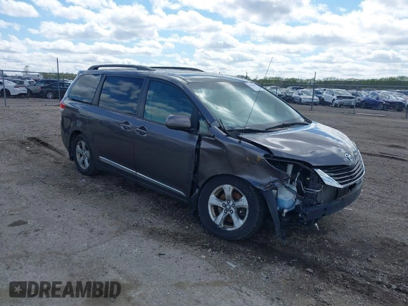 2012 Toyota Sienna LE AAS with VIN 5TDKK3DC5CS270481, listed as a IAAI auction lot 42093687 with 208,899 mi miles. Bid and sale history available at carsss.com. Image 1.