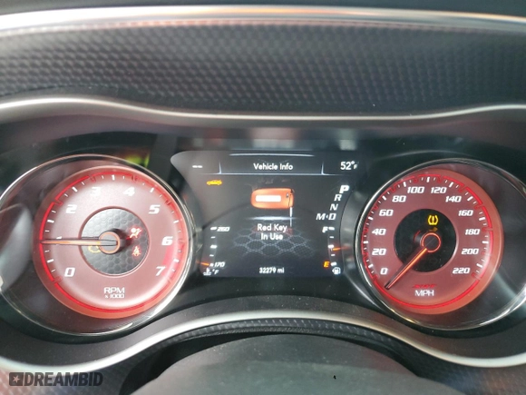 2021 Dodge Charger SRT Hellcat Widebody with VIN 2C3CDXL9XMH590492, listed as a Copart auction lot 50333335 with 32,279 mi miles and Salvage Title. Bid and sale history available at carsss.com. Image 9.