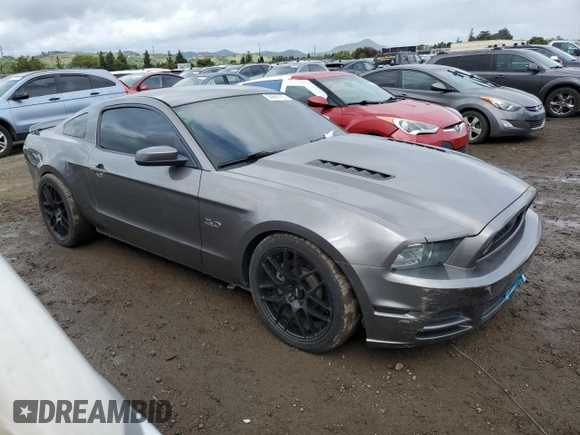 2013 Ford Mustang GT with VIN 1ZVBP8CF2D5284482, listed as a Copart auction lot 50600795 with 97,731 mi miles and Salvage Title. Bid and sale history available at carsss.com. Image 4.