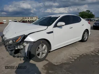 2015 Kia Optima LX z VIN KNAGM4A7XF5640151, wystawiony jako Copart lot #54538515 z przebiegiem 97 610 mil mil oraz Szkoda całkowita • Salvage title. Historia ofert i sprzedaży dostępna na DreamBid. Obrazek 1.