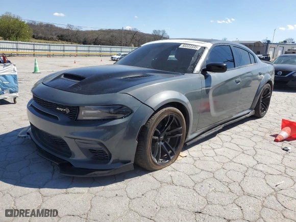 2021 Dodge Charger SRT Hellcat Widebody with VIN 2C3CDXL9XMH590492, listed as a Copart auction lot 50333335 with 32,279 mi miles and Salvage Title. Bid and sale history available at carsss.com. Image 1.
