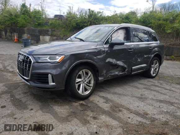2020 Audi Q7 Premium with VIN WA1AXAF74LD005915, listed as a Copart auction lot 51339513 with 51,678 mi miles. Bid and sale history available at carsss.com. Image 1.