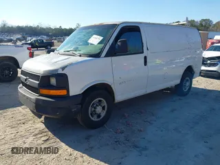 2008 Chevrolet Express Cargo Van with VIN 1GCGG25C481199553, listed as a IAAI auction lot 41508779 with 213,446 mi miles. Bid and sale history available at carsss.com. Image 17.