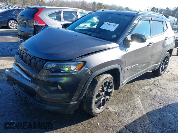 2022 Jeep Compass Latitude with VIN 3C4NJCBBXNT188054, listed as a IAAI auction lot 41188781 with 75,190 mi miles and . Bid and sale history available at carsss.com. Image 18.