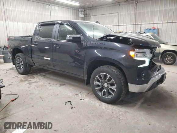 2024 Chevrolet Silverado 1500 LT with VIN 1GCPDKEK0RZ125582, listed as a Copart auction lot 46154625 with 19,869 mi miles and Salvage Title. Bid and sale history available at carsss.com. Image 4.