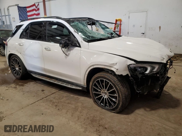 2023 Mercedes-Benz GLE 450 with VIN 4JGFB5KB2PA851216, listed as a Copart auction lot 44528735 with 34,926 mi miles and Salvage title. Bid and sale history available at DreamBid. Image 4.