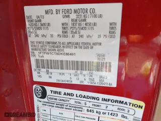 2013 Ford F-150 XL with VIN 1FTFW1CT8DKE86491, listed as a IAAI auction lot 41138690 with 177,027 mi miles. Bid and sale history available at carsss.com. Image 9.