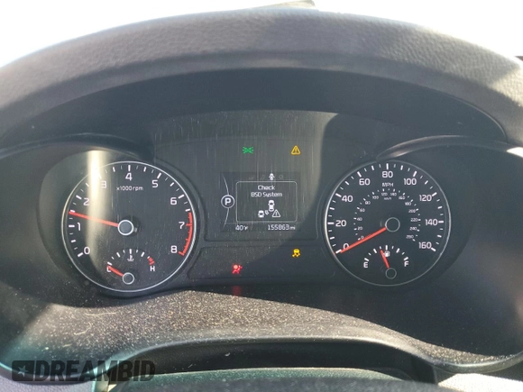 2018 Kia Optima LX with VIN 5XXGT4L39JG206128, listed as a Copart auction lot 52222425 with 155,863 mi miles and Salvage Title. Bid and sale history available at carsss.com. Image 9.