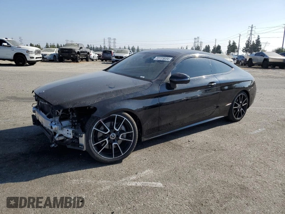 2021 Mercedes-Benz C 300 z VIN W1KWJ8DB3MG093522, wystawiony jako Copart lot #72773834 z przebiegiem 58 008 mil mil oraz Szkoda całkowita • Salvage title. Historia ofert i sprzedaży dostępna na DreamBid. Obrazek 1.