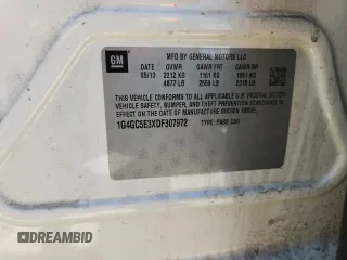 2013 Buick LaCrosse Leather z VIN 1G4GC5E3XDF307972, wystawiony jako Copart lot #61284425 z przebiegiem 108 267 mil mil oraz Czysty tytuł • Clean title. Historia ofert i sprzedaży dostępna na DreamBid. Obrazek 12.