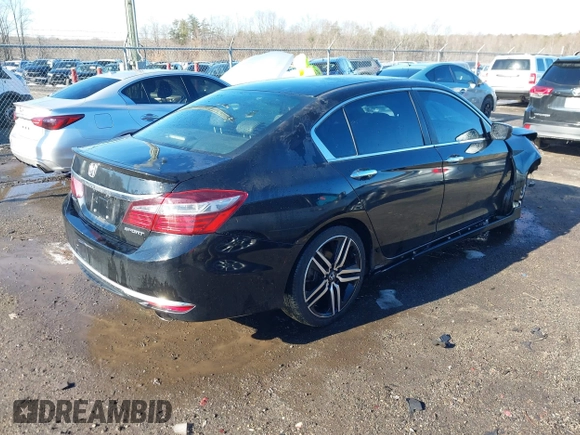 2016 Honda Accord Sport with VIN 1HGCR2F54GA025555, listed as a IAAI auction lot 41578350 with 100,440 mi miles and . Bid and sale history available at DreamBid. Image 4.