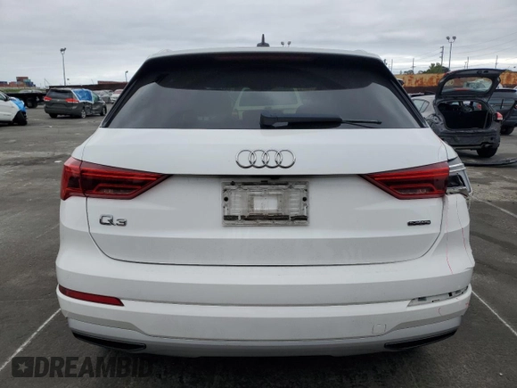 2021 Audi Q3 Premium with VIN WA1AUCF39M1061658, listed as a Copart auction lot 50717875 with 87,363 mi miles and Salvage title. Bid and sale history available at DreamBid. Image 6.