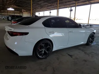 2019 Alfa Romeo Giulia Ti Sport with VIN ZARFAMBN7K7606337, listed as a Copart auction lot 62348415 with 43,709 mi miles and Salvage title. Bid and sale history available at DreamBid. Image 3.
