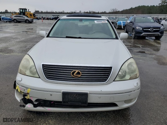 2002 Lexus LS 430 with VIN JTHBN30FX20080117, listed as a Copart auction lot 49990705 with 272,036 mi miles and Salvage Title. Bid and sale history available at carsss.com. Image 5.