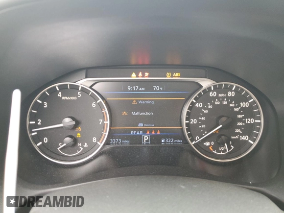 2024 Nissan Altima SR with VIN 1N4BL4CV7RN428197, listed as a Copart auction lot 49252465 with 3,373 mi miles and Salvage Title. Bid and sale history available at DreamBid. Image 9.