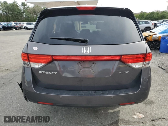 2015 Honda Odyssey Touring Elite with VIN 5FNRL5H95FB117971, listed as a Copart auction lot 52083475 with 82,626 mi miles and Salvage Title. Bid and sale history available at DreamBid. Image 6.