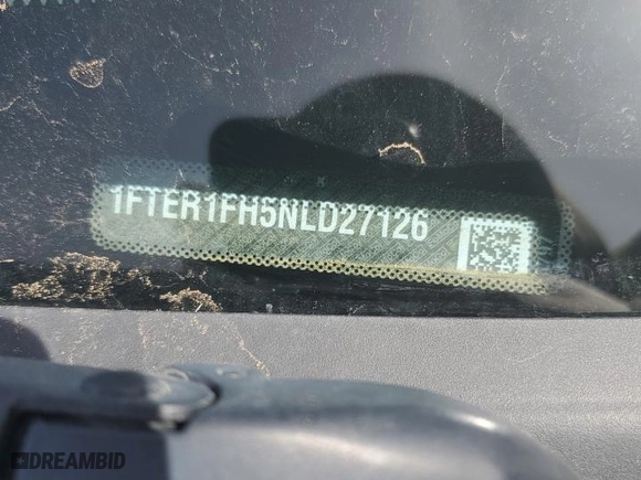 2022 Ford Ranger XL with VIN 1FTER1FH5NLD27126, listed as a Copart auction lot 48997245 with 41,932 mi miles and Salvage Title. Bid and sale history available at carsss.com. Image 12.