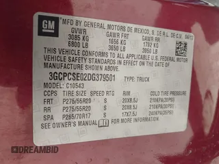 2013 Chevrolet Silverado 1500 LT with VIN 3GCPCSE02DG379501, listed as a IAAI auction lot 41714696 with 152,248 mi miles and . Bid and sale history available at DreamBid. Image 9.