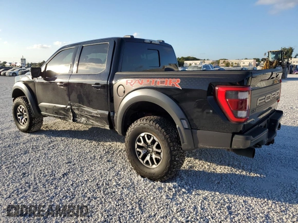 2022 Ford F-150 Raptor with VIN 1FTFW1RGXNFB95074, listed as a Copart auction lot 43933225 with 0 mi miles and Salvage Title. Bid and sale history available at carsss.com. Image 2.