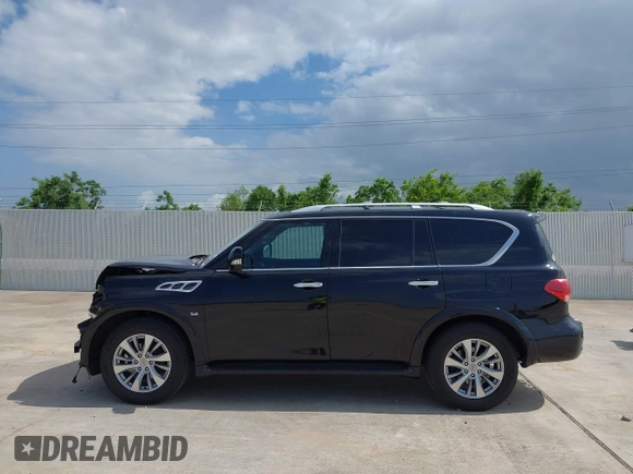 2017 Infiniti QX80 Signature Edition with VIN JN8AZ2NE8H9155644, listed as a IAAI auction lot 42445518 with 155,107 mi miles and . Bid and sale history available at DreamBid. Image 14.