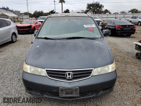 2003 Honda Odyssey EX-L with VIN 5FNRL187X3B122098, listed as a Copart auction lot 47975285 with Not provided miles and Salvage title. Bid and sale history available at DreamBid. Image 5.