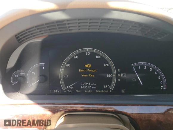 2011 Mercedes-Benz S S 550 with VIN WDDNG8GB0BA375333, listed as a Copart auction lot 49381275 with 105,552 mi miles and Salvage Title. Bid and sale history available at carsss.com. Image 9.