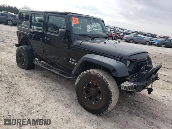 2016 Jeep Wrangler Unlimited Sport with VIN 1C4BJWDG4GL144417, listed as a Copart auction lot 45566405 with 135,865 mi miles and Salvage title. Bid and sale history available at DreamBid. Image 4.