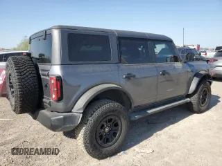 2023 Ford Bronco with VIN 1FMEE5DP0PLB11325, listed as a Copart auction lot 50306455 with 34,358 mi miles and Salvage Title. Bid and sale history available at carsss.com. Image 3.