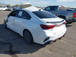 2024 Kia Forte GT with VIN 3KPF44AC2RE786130, listed as a IAAI auction lot 41113837 with 12,908 mi miles. Bid and sale history available at carsss.com. Image 3.