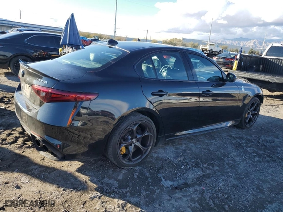 2018 Alfa Romeo Giulia Quadrifoglio with VIN ZARFAEAV8J7584337, listed as a Copart auction lot 44797795 with 50,570 mi miles and Salvage Title. Bid and sale history available at carsss.com. Image 3.