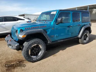 2020 Jeep Wrangler Unlimited Rubicon z VIN 1C4HJXFN2LW300085, wystawiony jako Copart lot #58085445 z przebiegiem 29 545 mil mil oraz Szkoda całkowita • Salvage title. Historia ofert i sprzedaży dostępna na DreamBid. Obrazek 1.